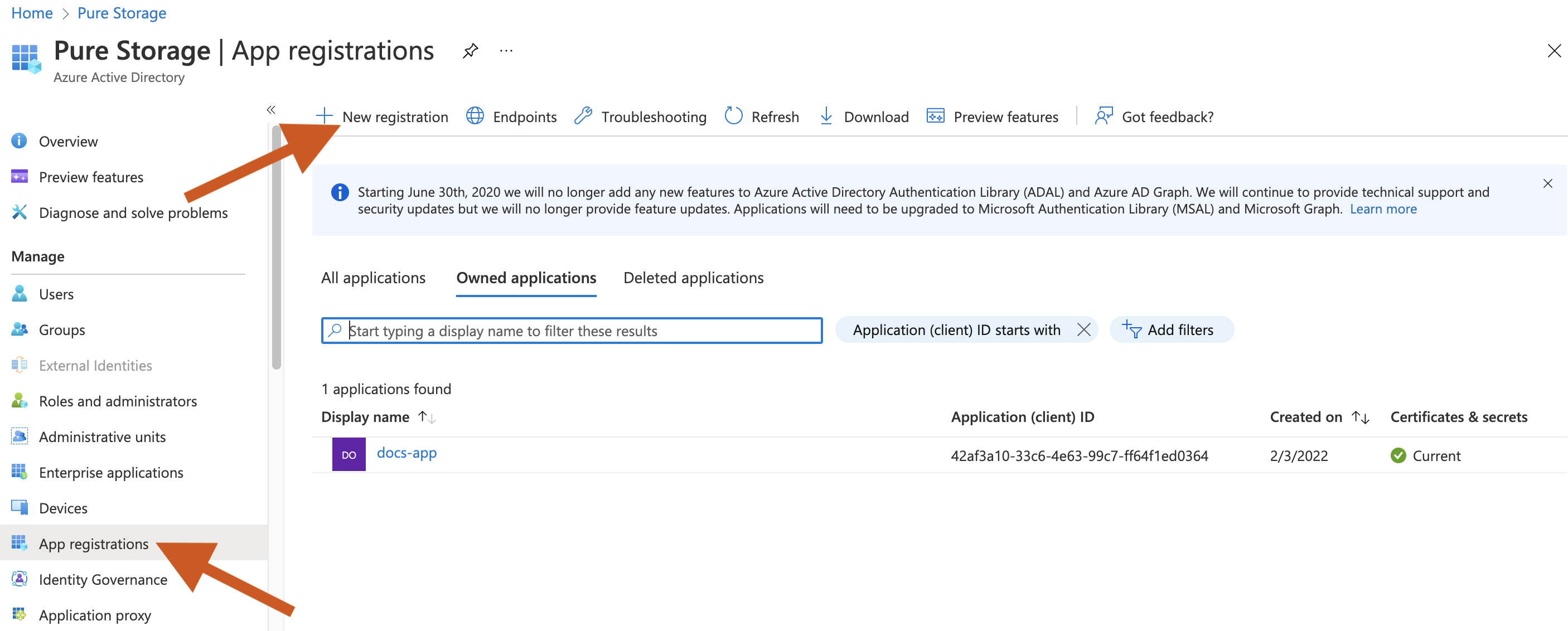 Azure AD New App Register