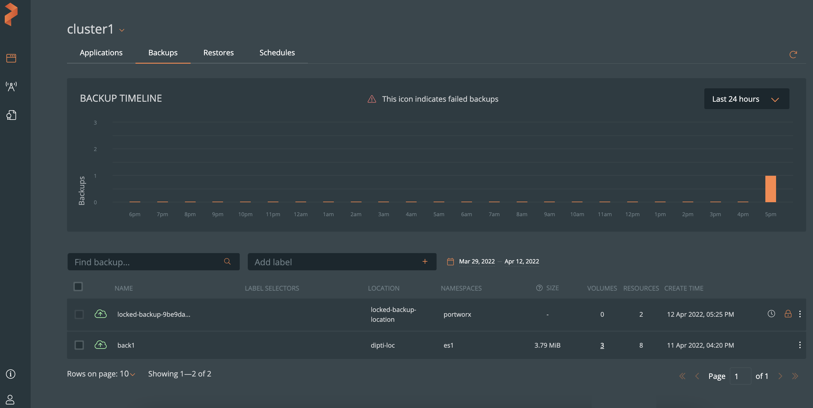 view object lock enabled manual backup