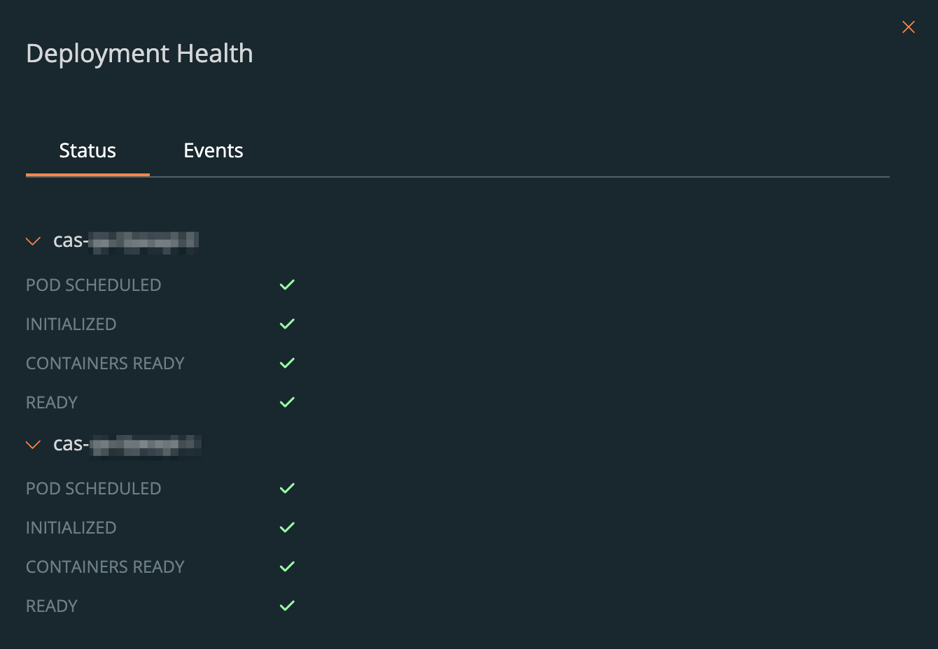 Deployment Health window