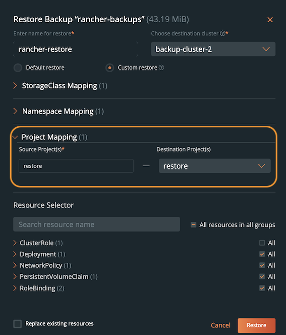 Project mapping